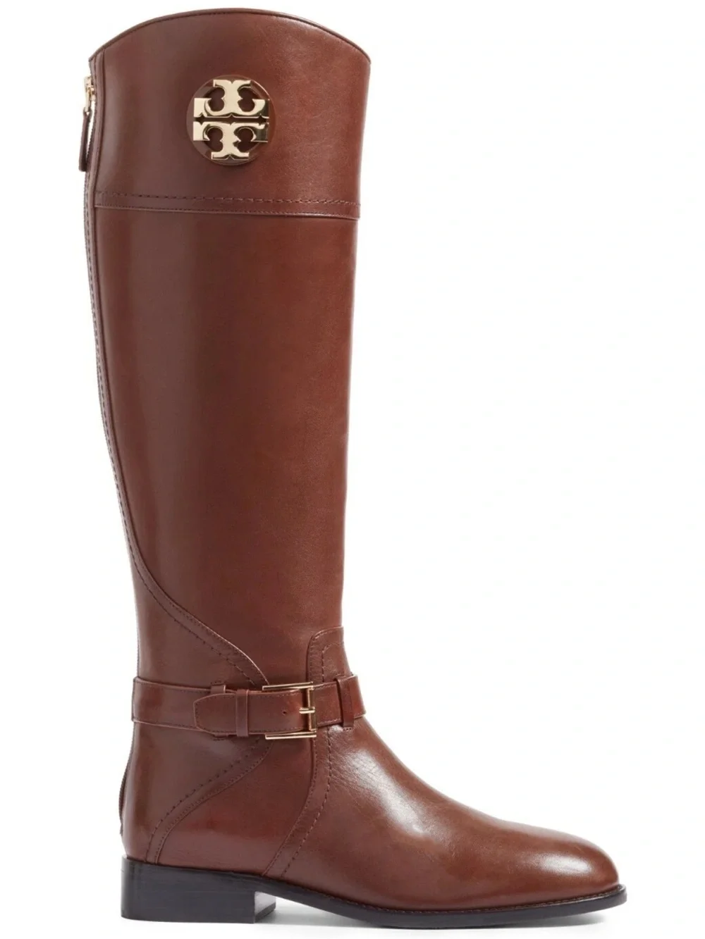 Tory Burch Brown Adeline Leather Riding Boots 8.5